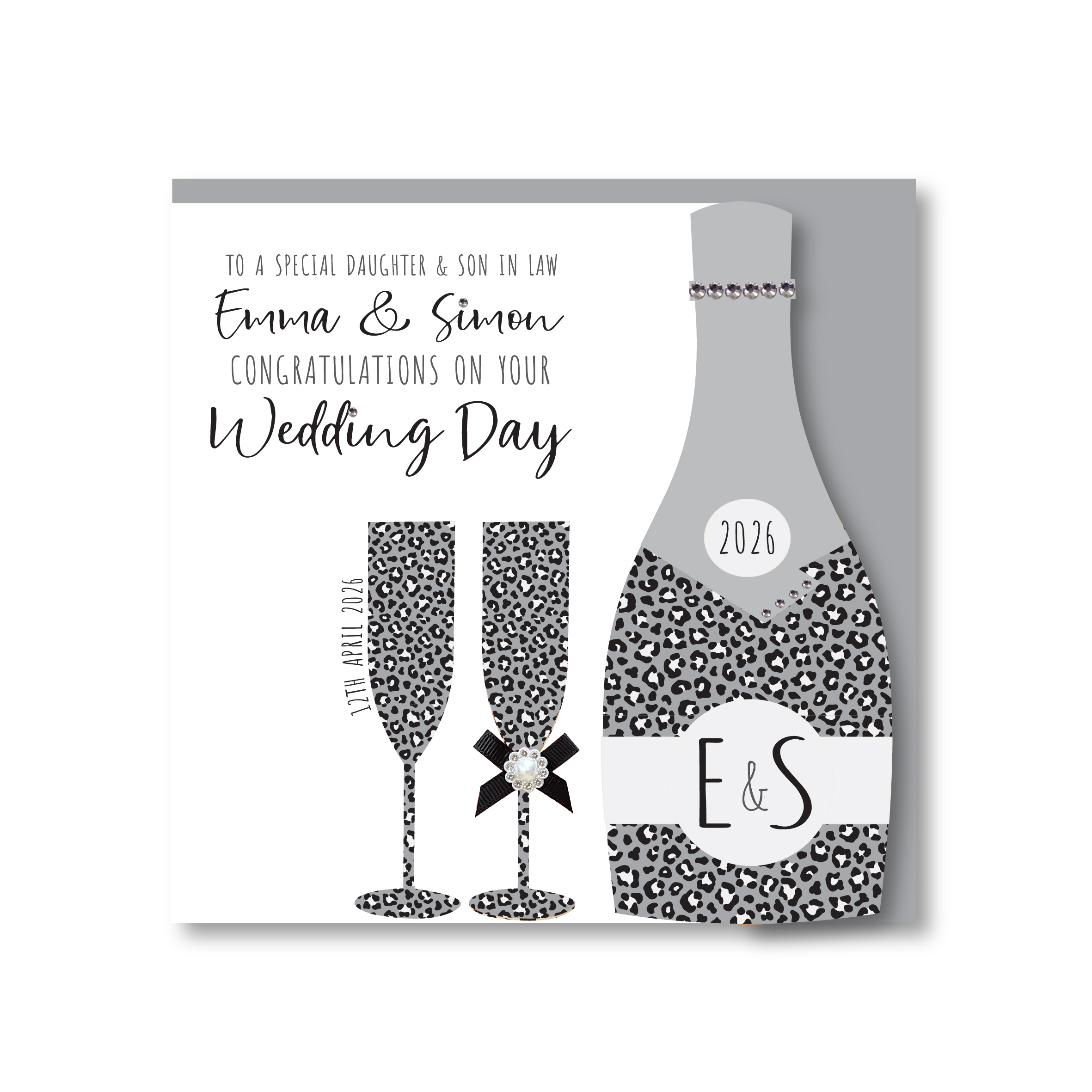 Personalised Handmade Congratulations On Your Wedding Day Card, Son, Daughter, Sister, Brother, Friends - Image 2