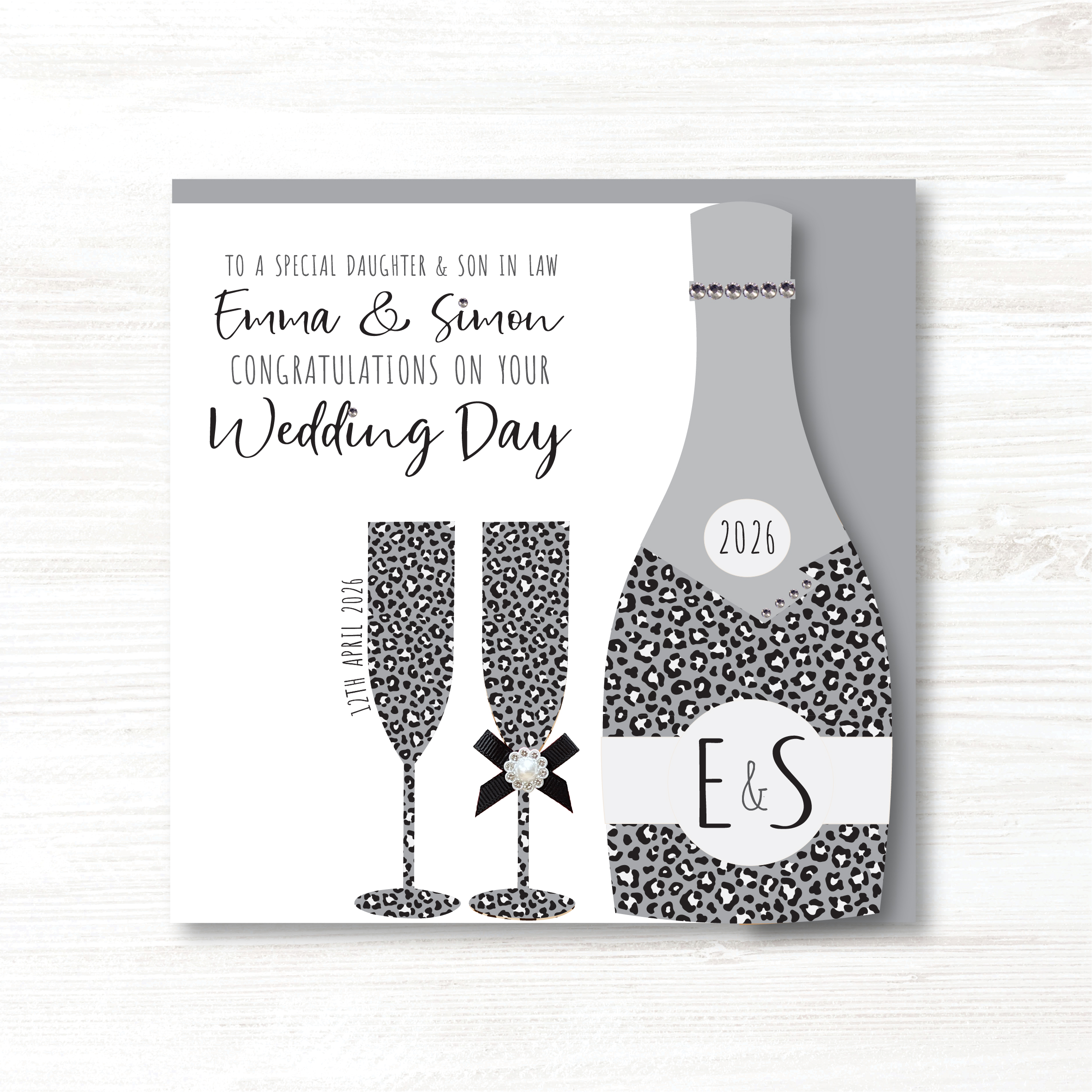 Personalised Handmade Congratulations On Your Wedding Day Card, Son, Daughter, Sister, Brother, Friends