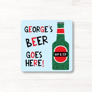 Personalised Funny Beer Drinks Coaster