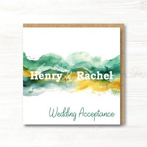 Personalised Wedding Acceptance Card