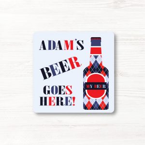 Personalised Funny Beer Drinks Coaster