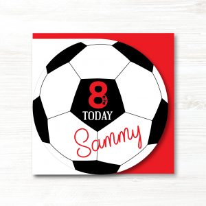 Personalised Handmade Boys Football Birthday Card, Any Age