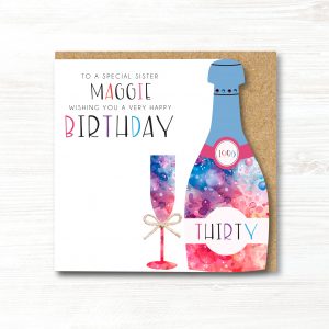 Personalised Handmade Birthday Card - Any Age - Any Relation
