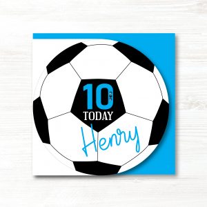 Personalised Handmade Boys Football Birthday Card, Any Age