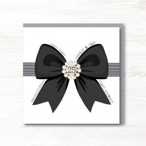 Personalised Silver 25th Wedding Anniversary Card - Any Relation