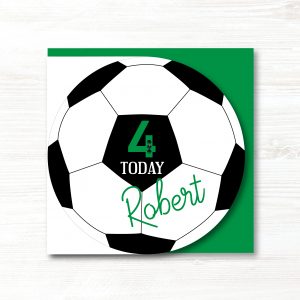 Personalised Handmade Boys Football Birthday Card, Any Age