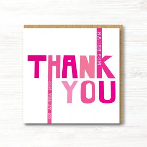 Personalised Thank You Teacher Card