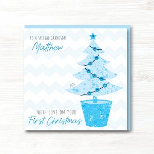 Personalised Boy's First Christmas Card - Any Relation