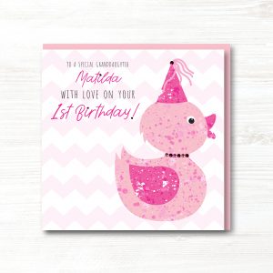 Personalised Handmade Girls Birthday Card - Any Relation - Any Age