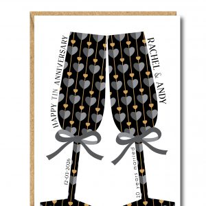 A5 Personalised Tin/10th Wedding Anniversary Card