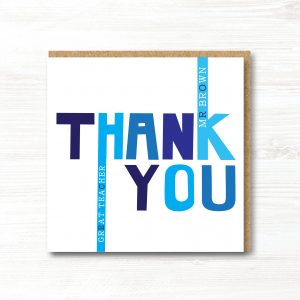 Personalised Thank You Teacher Card