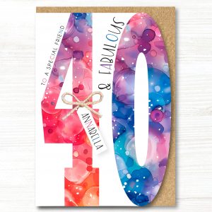 A5 Personalised Handmade Birthday Card - 18th, 21st, 30th, 40th, 50th, 60th, 70th, 80th - Any Relation