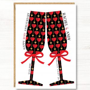 A5 Personalised Ruby/40th Wedding Anniversary Card
