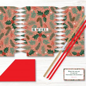 6 x Personalised Handmade Christmas Crackers, DIY Cracker, Christmas Decoration