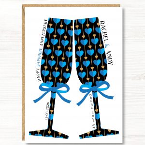 A5 Personalised Sapphire/45th Wedding Anniversary Card