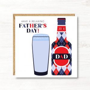 Personalised Beer Father's Day Card, Dad, Daddy, Pa, Father
