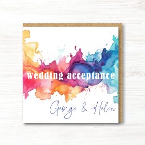 Personalised Wedding Acceptance Card