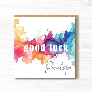 Personalised Good Luck Card