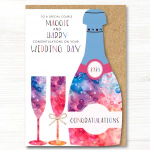 A5 Personalised Handmade Wedding Day Card, Any Relation