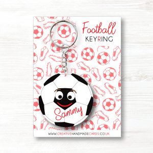 Personalised Handmade Football Keyring