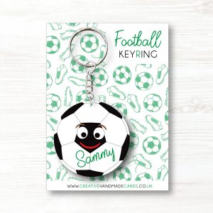 Personalised Handmade Football Keyring