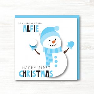 Personalised Boy's First Christmas Card - Any Relation