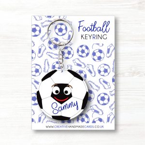 Personalised Handmade Football Keyring