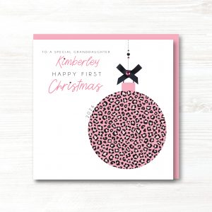 Personalised Girls First Christmas Card - Any Relation