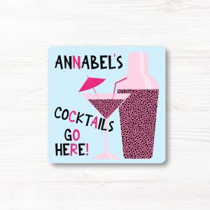 Personalised Funny Cocktail Drinks Coaster