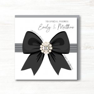 Personalised Tin 10th Wedding Anniversary Card - Any Relation