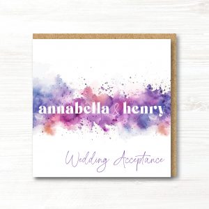 Personalised Wedding Acceptance Card