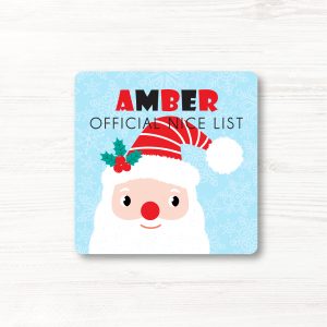 Personalised Children's Christmas Nice List Coaster