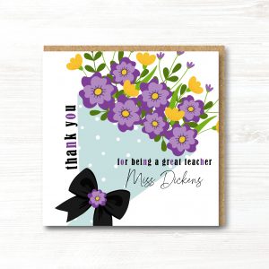 Personalised Thank you Teacher Card