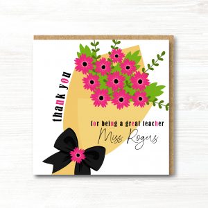Personalised Thank you Teacher Card