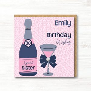 Personalised Handmade Birthday Card - Any Age - Any Relation