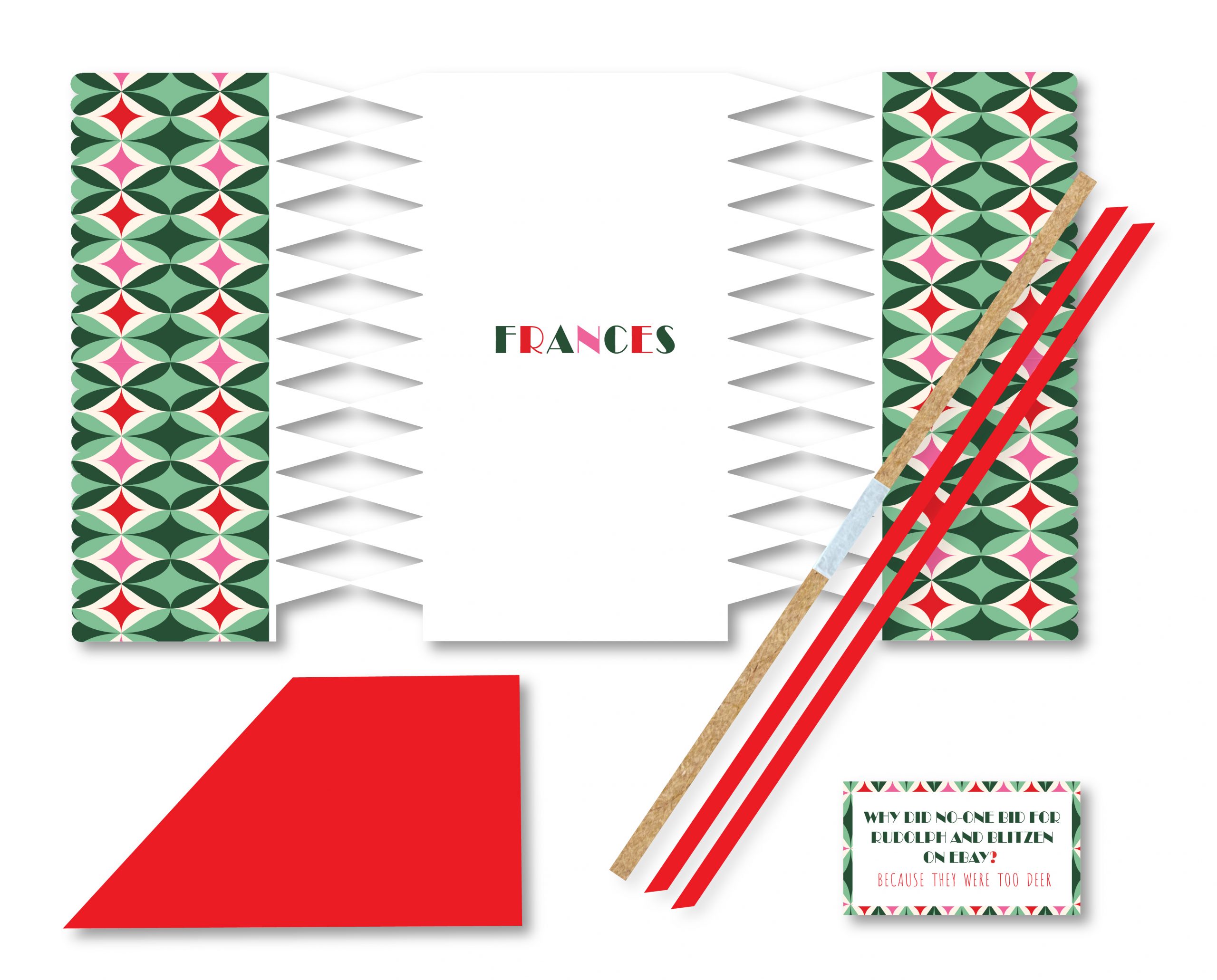 1 x Personalised Handmade Christmas Crackers, DIY Cracker, Christmas Decoration - Image 2