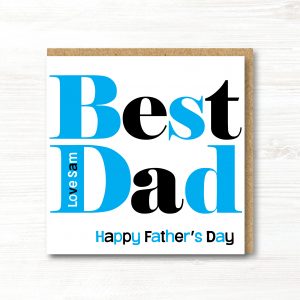 Personalised Best Dad Father's Day Card