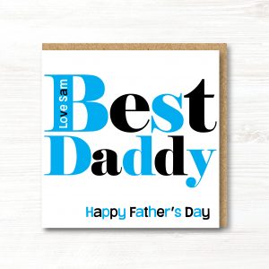 Personalised Best Daddy Father's Day Card