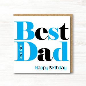 Personalised Best Dad Birthday Card