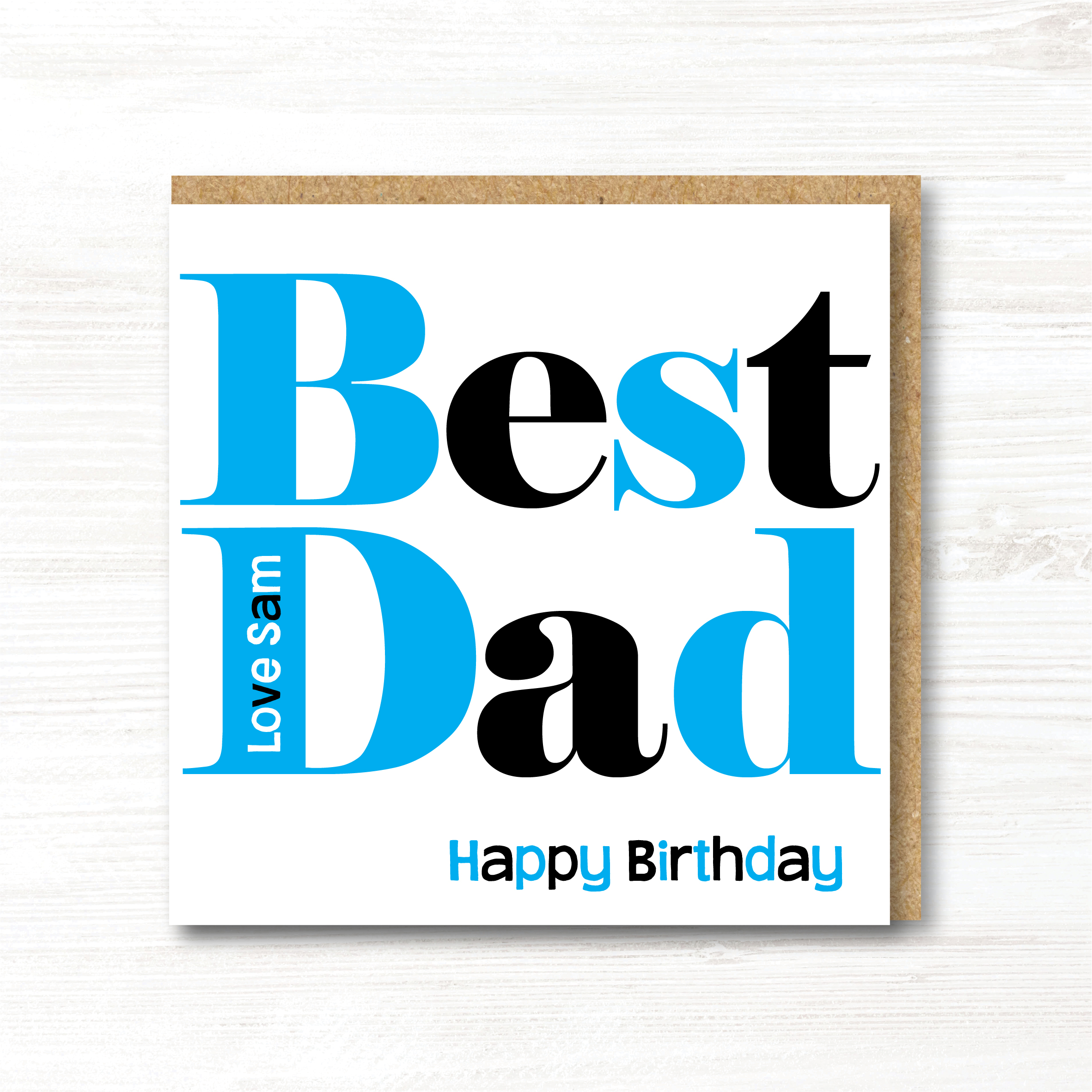 Personalised Best Dad Birthday Card