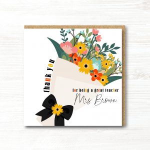 Personalised Thank you Teacher Card
