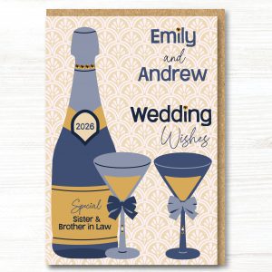 A5 Personalised Handmade Wedding Day Card - Any Relation