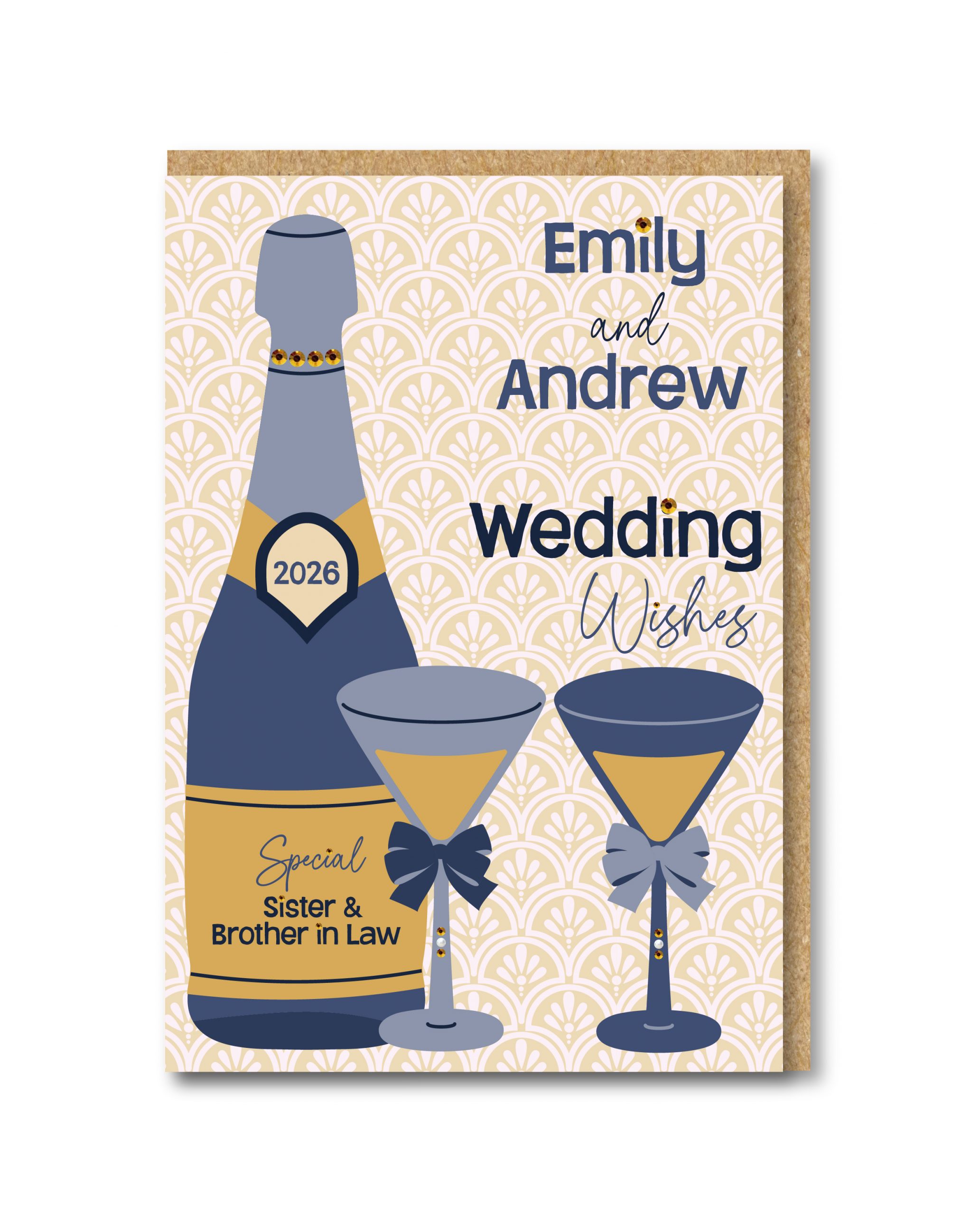 A5 Personalised Handmade Wedding Day Card - Any Relation - Image 2